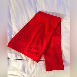 Yigal Azrouel Red Straight Leg Pants